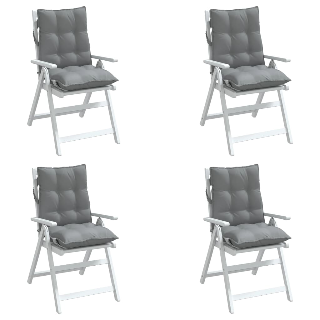 Chair cushions, 4 pcs., grey, oxford fabric