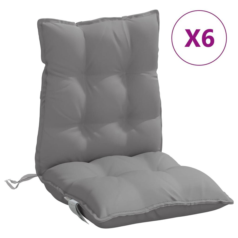 Kėdės pagalvėlės, 6vnt., pilkos, oksfordo audinys