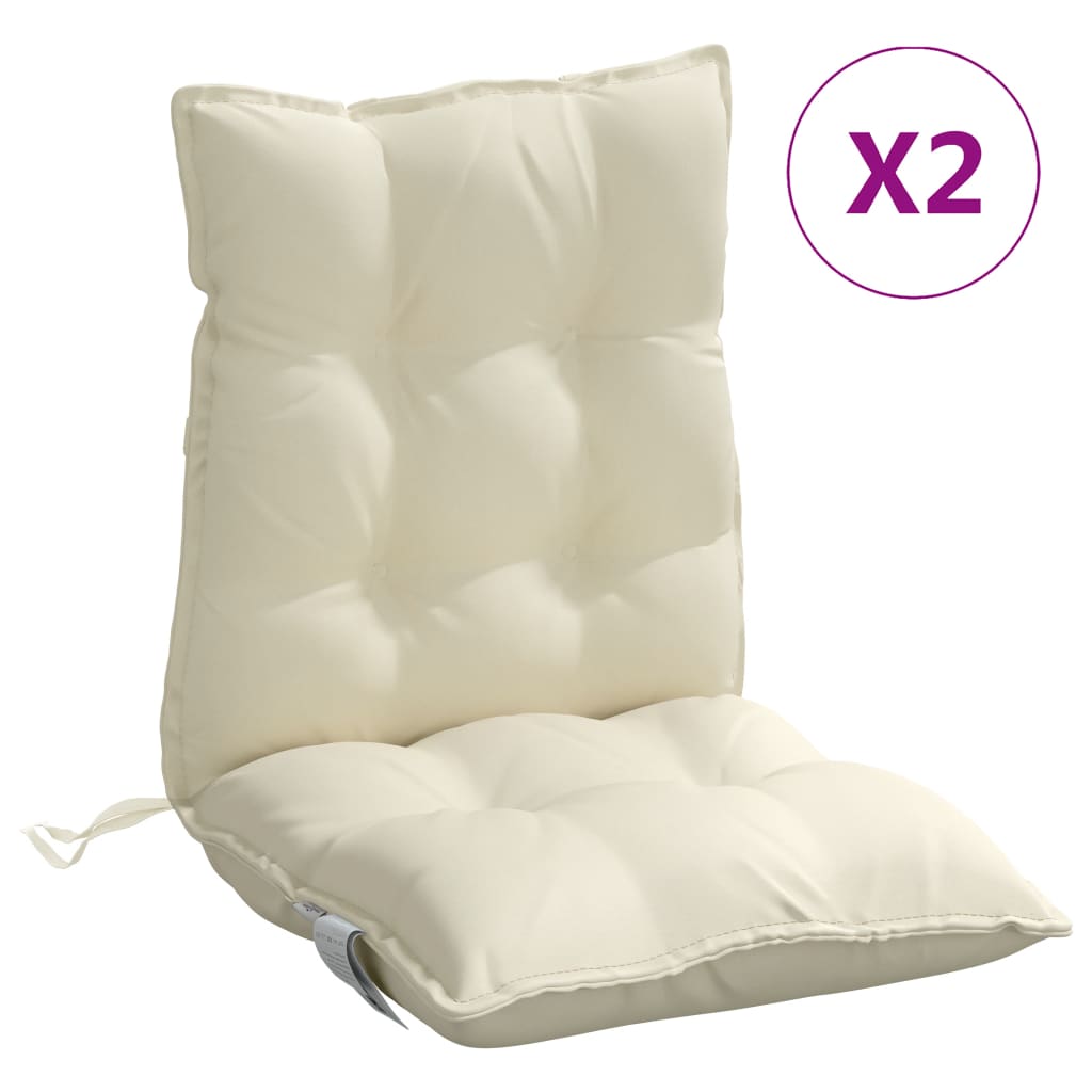 Chair cushions, 2 pcs., cream, Oxford fabric