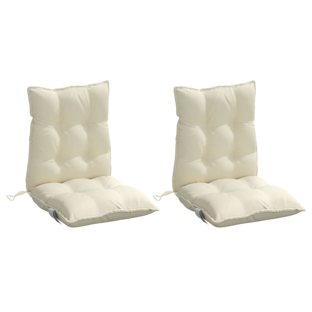 Chair cushions, 2 pcs., cream, Oxford fabric