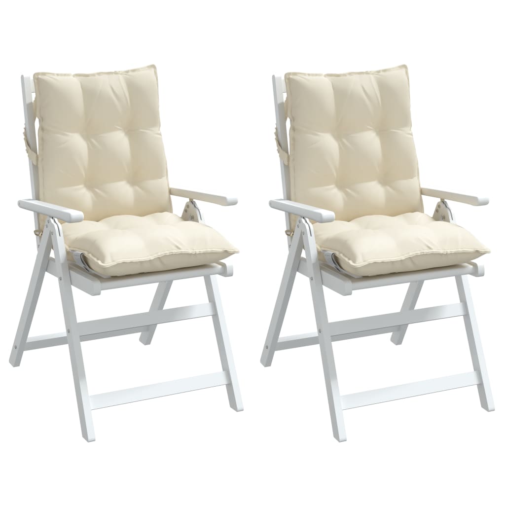 Chair cushions, 2 pcs., cream, Oxford fabric