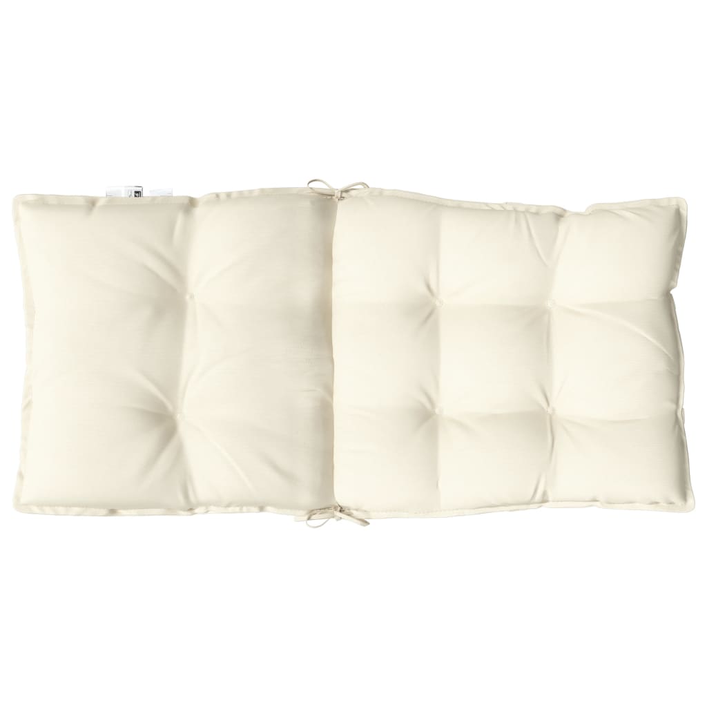 Chair cushions, 2 pcs., cream, Oxford fabric