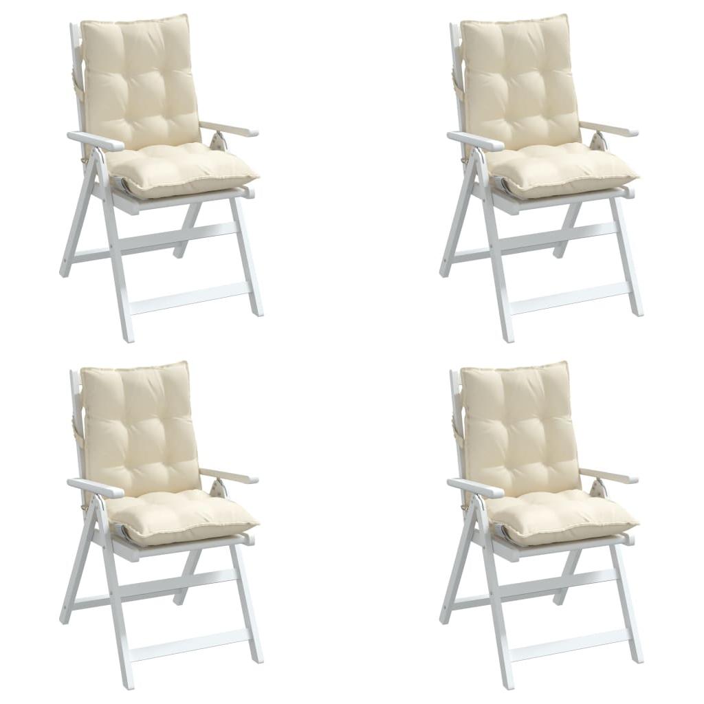 Kėdės pagalvėlės, 4vnt., kreminės, oksfordo audinys