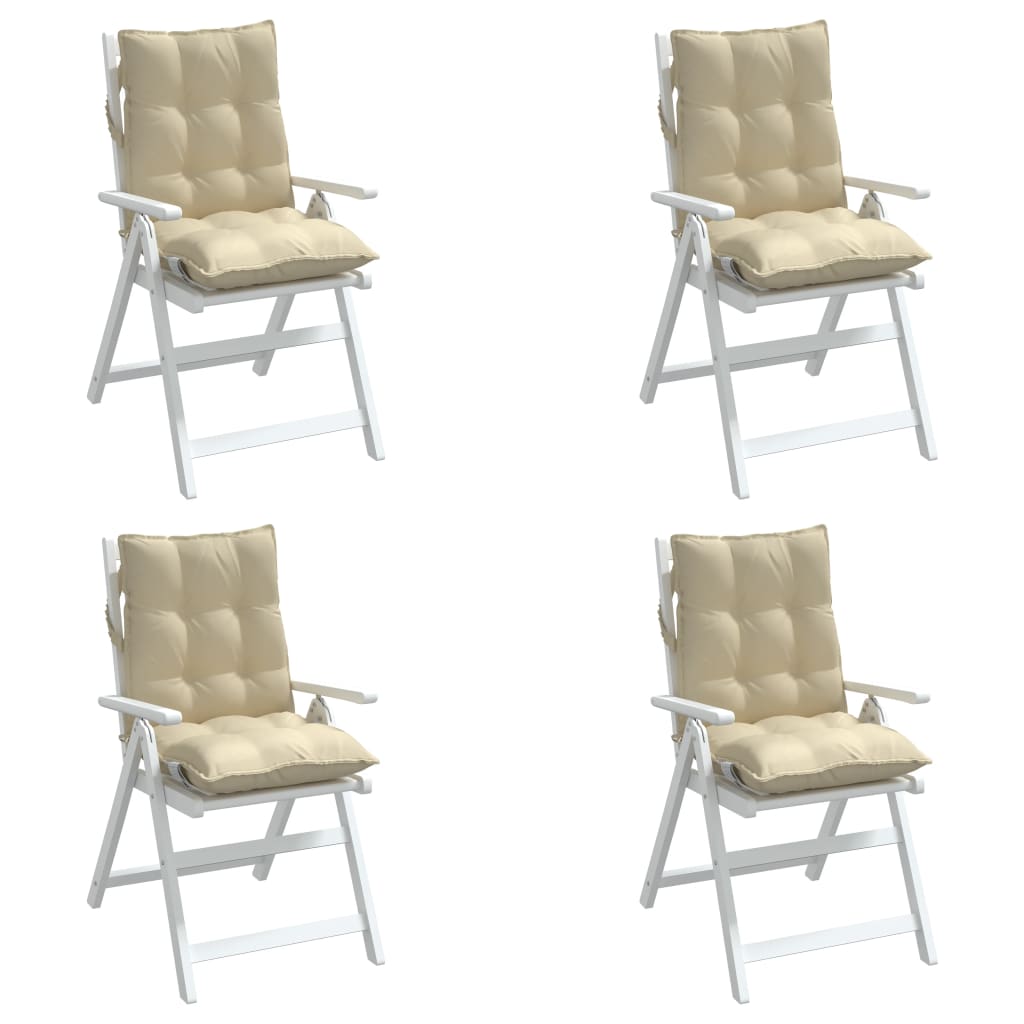 Chair cushions, 4 pcs, beige, oxford fabric