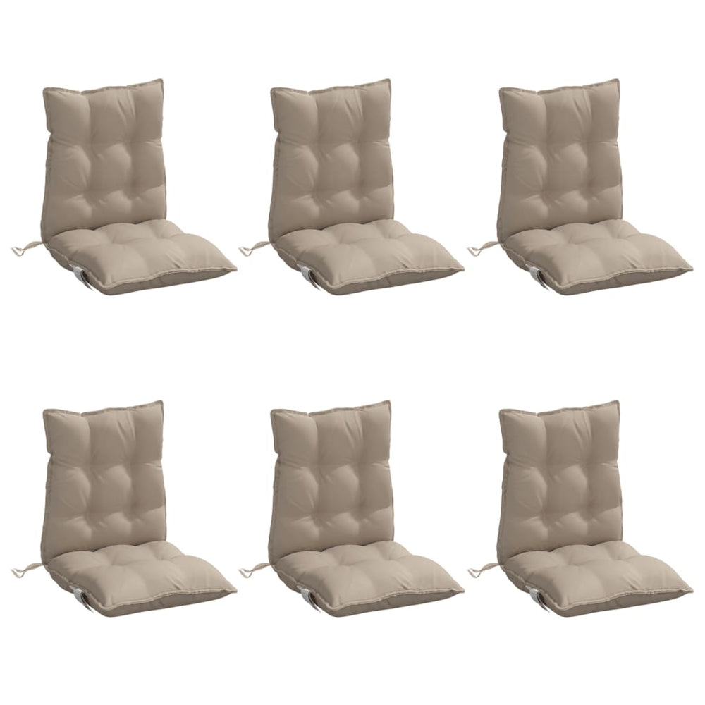 Kėdės pagalvėlės, 6vnt., taupe, oksfordo audinys
