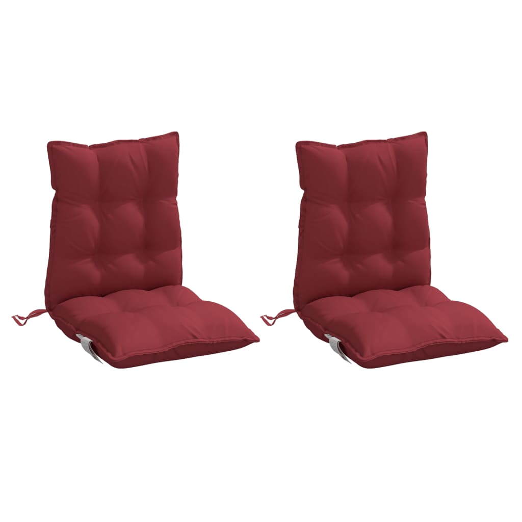 Chair cushions, 2 pcs., wine red, Oxford fabric