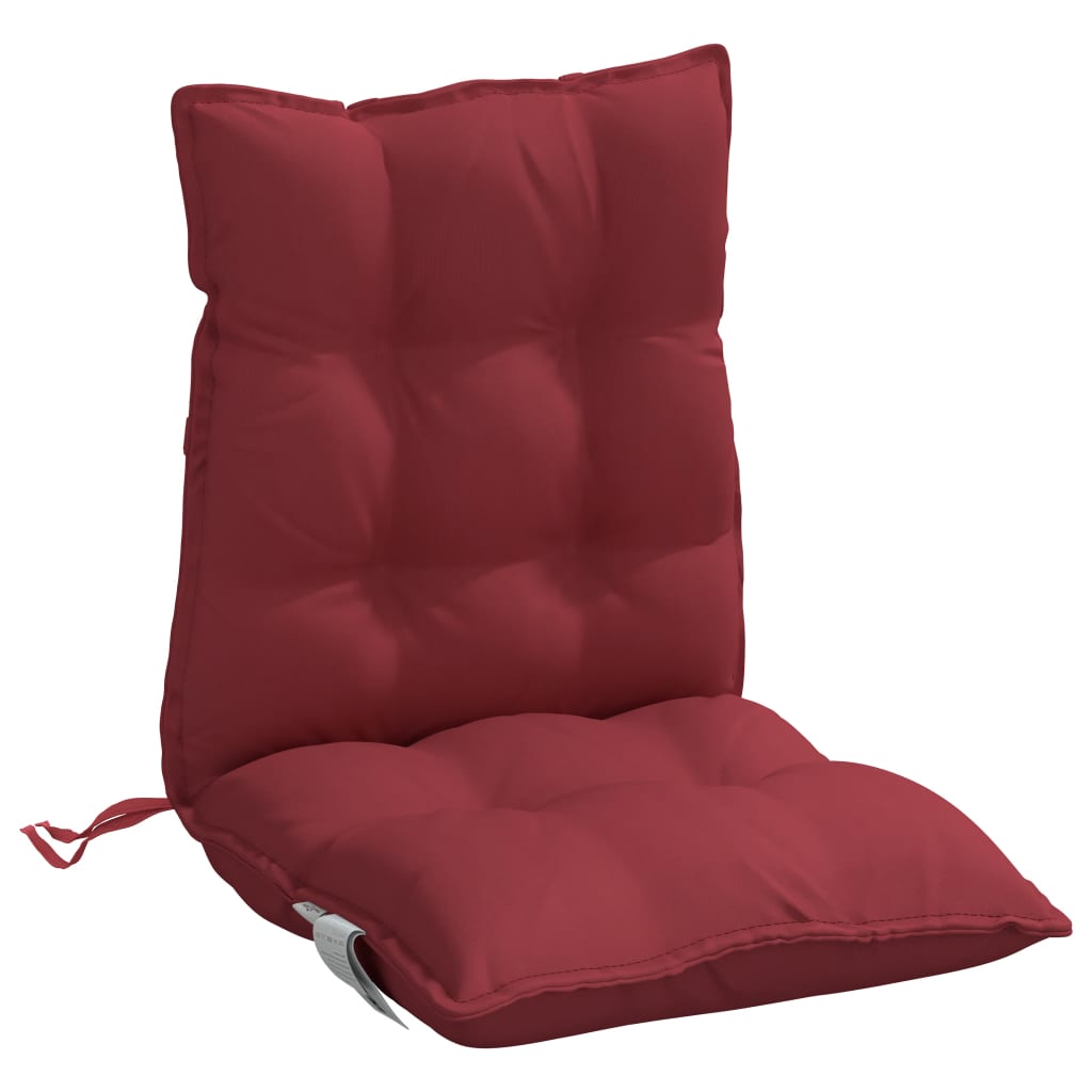 Chair cushions, 2 pcs., wine red, Oxford fabric