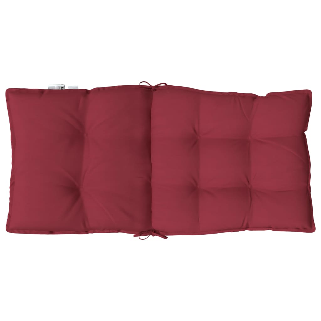 Chair cushions, 2 pcs., wine red, Oxford fabric