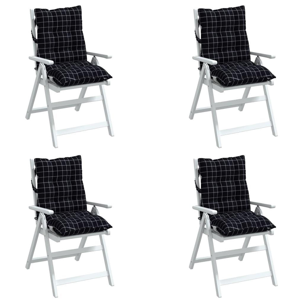 Kėdės pagalvėlės, 4vnt., oksfordo audinys, languotos