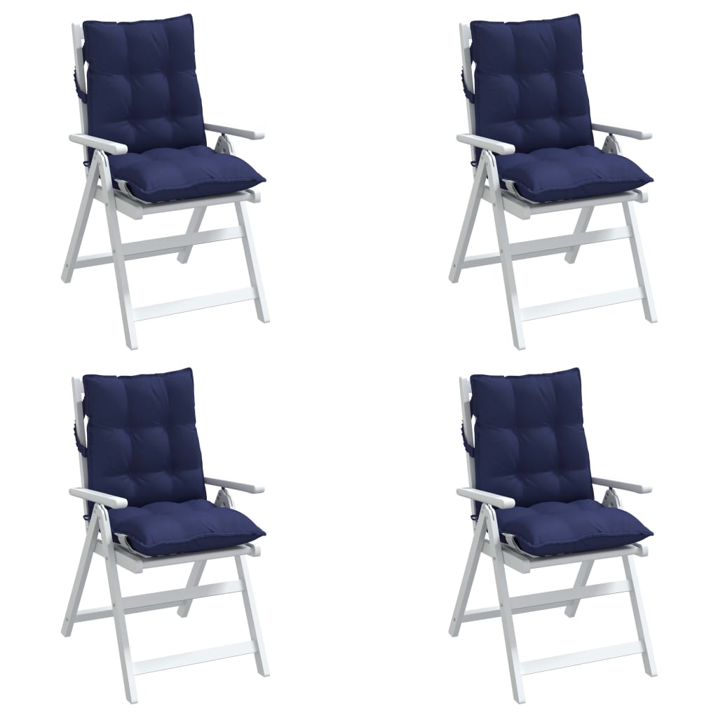 Chair cushions, 4 pcs., dark blue, oxford fabric