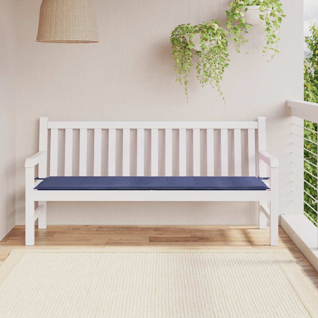 Garden bench cushion, dark blue, 180x50x4cm, fabric