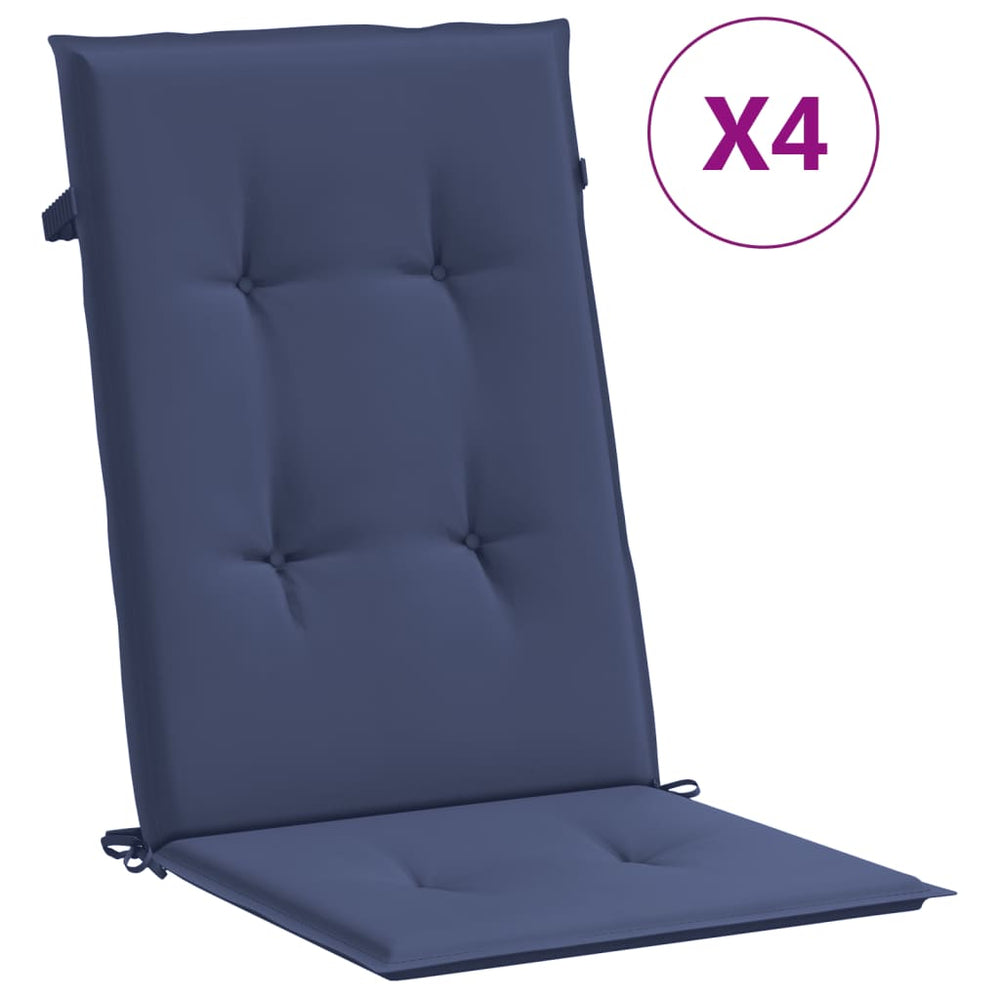 Kėdės pagalvėlės, 4vnt., tamsiai mėlynos, audinys