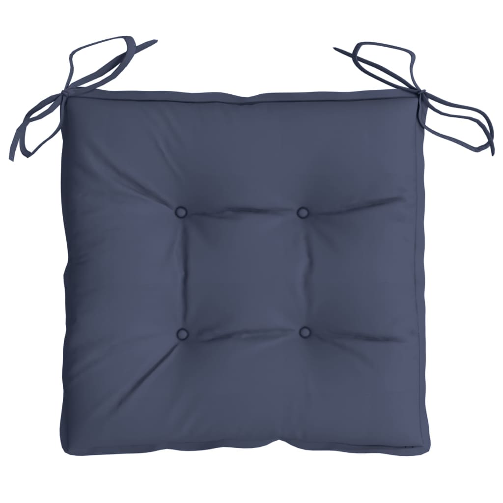 Chair cushions, 4 pcs, dark blue, 40x40x7cm, fabric
