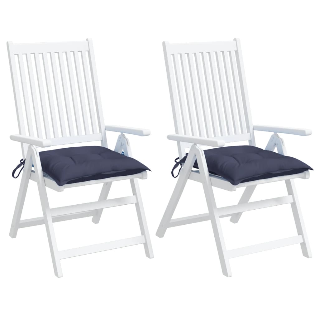 Kėdės pagalvėlės, 2vnt., tamsiai mėlynos, 50x50x7cm, audinys