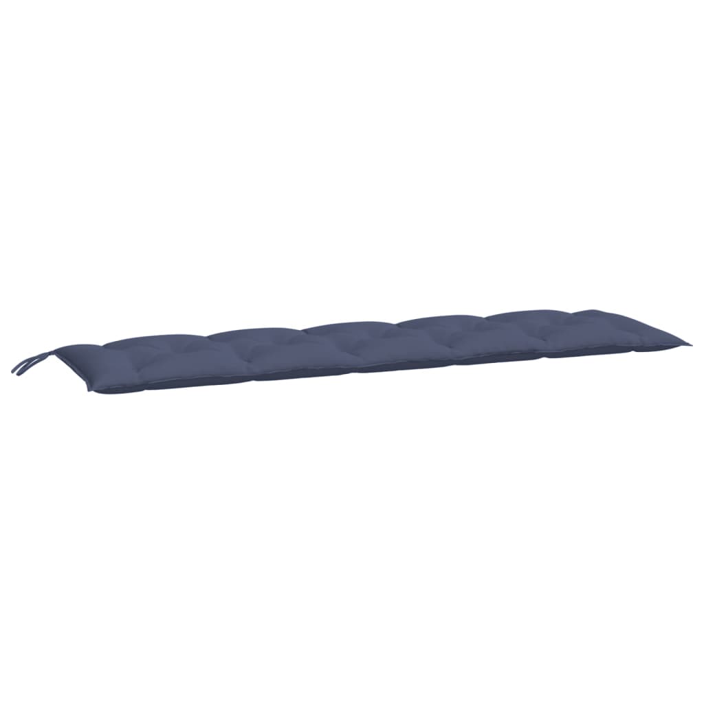 bench cushions, 2 pcs., dark blue, 180x50x7cm, fabric