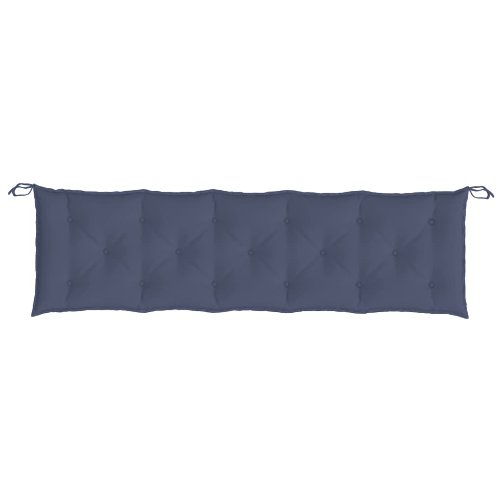 bench cushions, 2 pcs., dark blue, 180x50x7cm, fabric