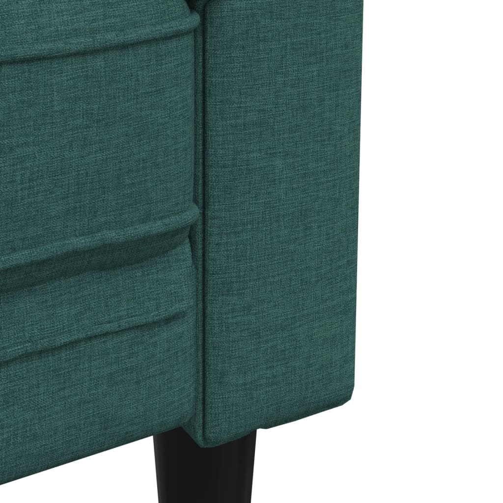 Chesterfield krėslas, tamsiai žalios spalvos, audinys