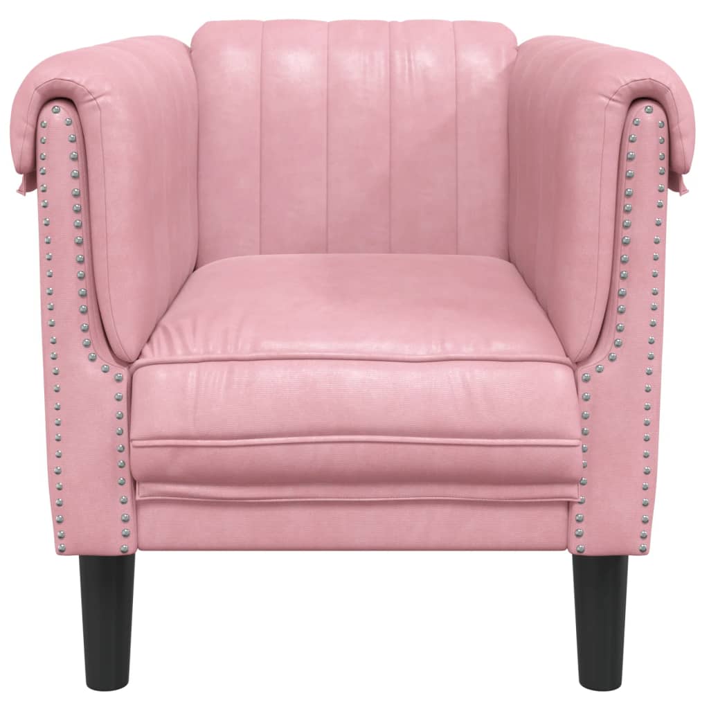Krėslas, rožinės spalvos, aksomas
