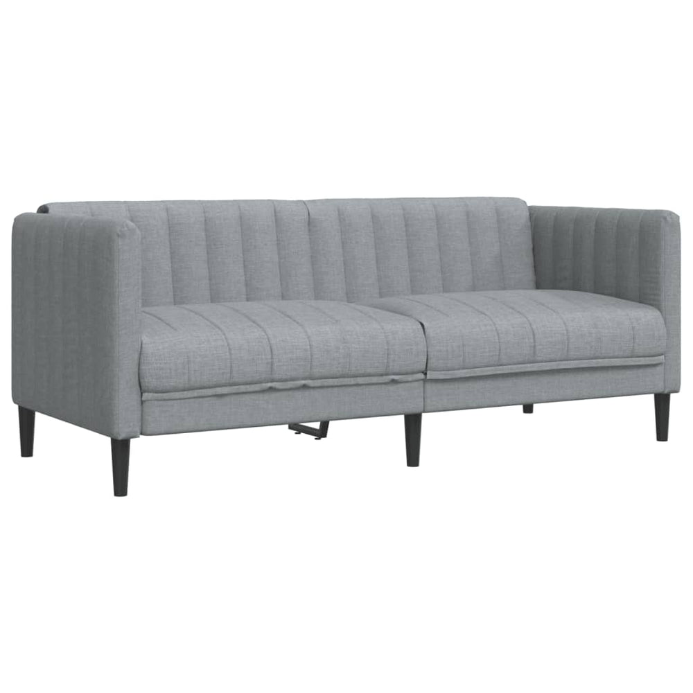 Dvivietė sofa, šviesiai pilkos spalvos, audinys
