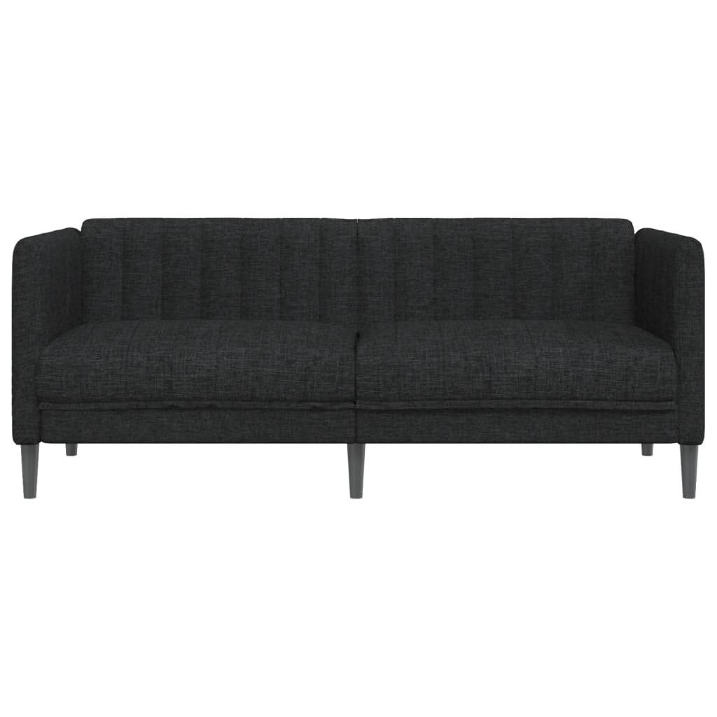 Dvivietė sofa, juodos spalvos, audinys