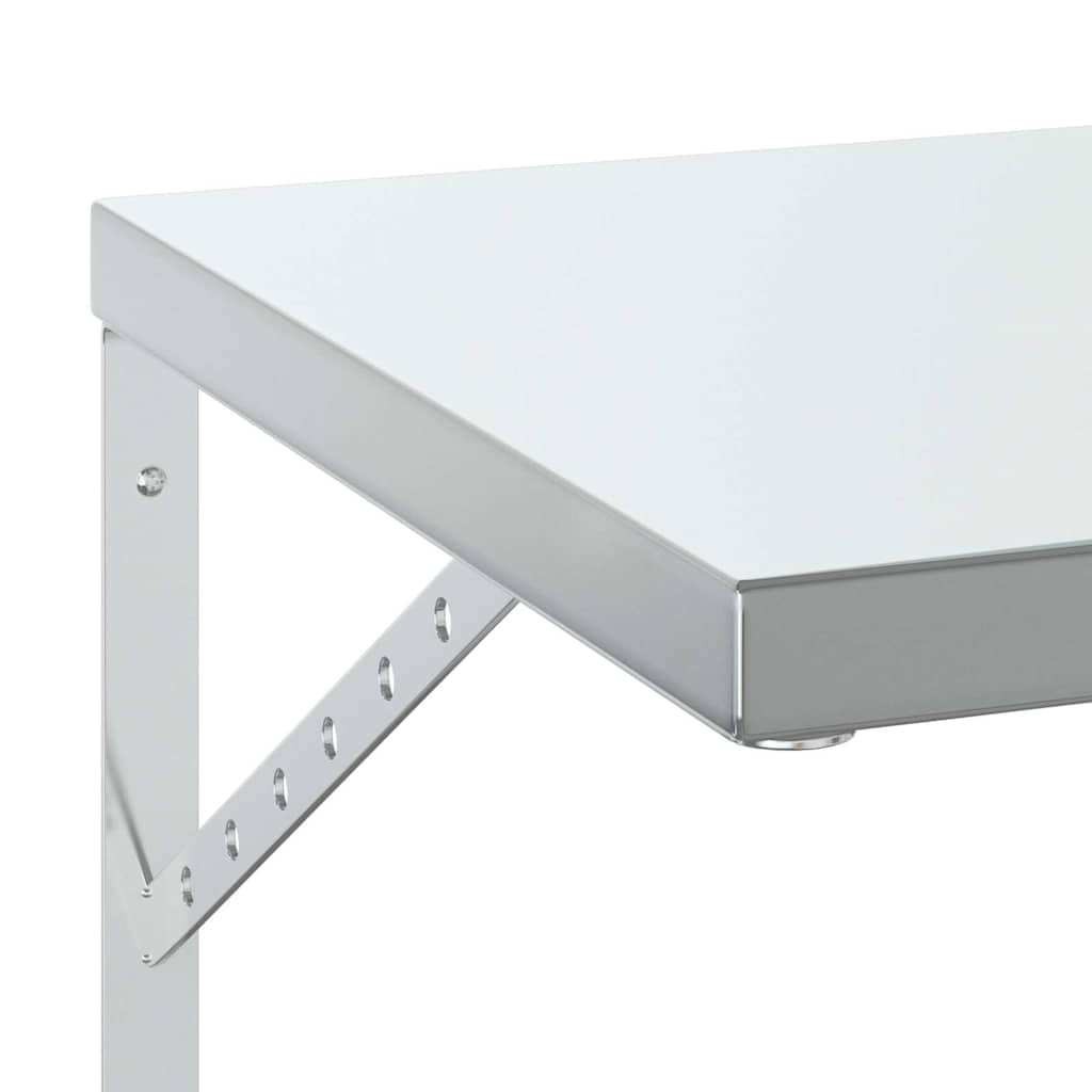 Wall shelves, 2 pcs., silver, 75x40cm, steel