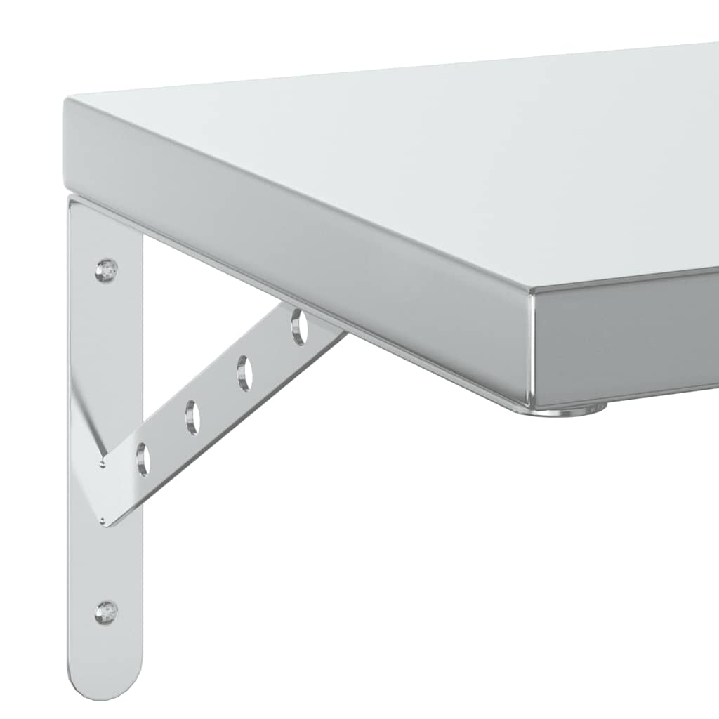 Wall shelves, 2 pcs., silver, 50x30cm, steel