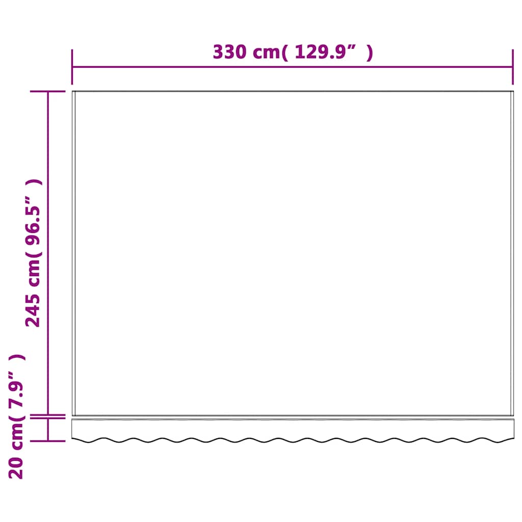 Pakaitinis audinys markizei, spalvotas, 3,5x2,5m, dryžuotas