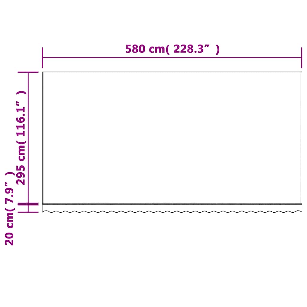 Pakaitinis audinys markizei, įvairių spalvų, 6x3m, dryžuotas