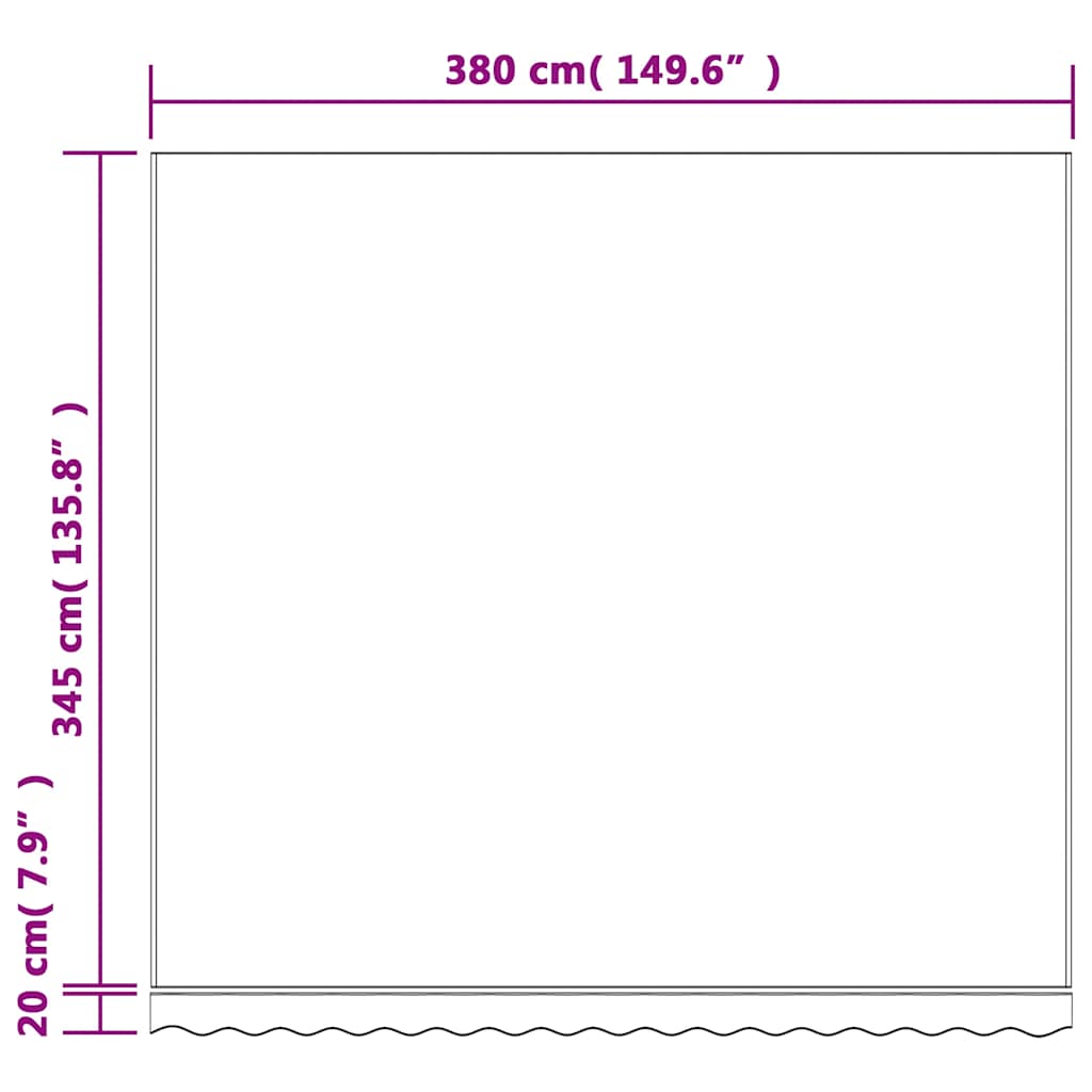 Pakaitinis audinys markizei, įvairių spalvų, 4x3,5m, dryžuotas