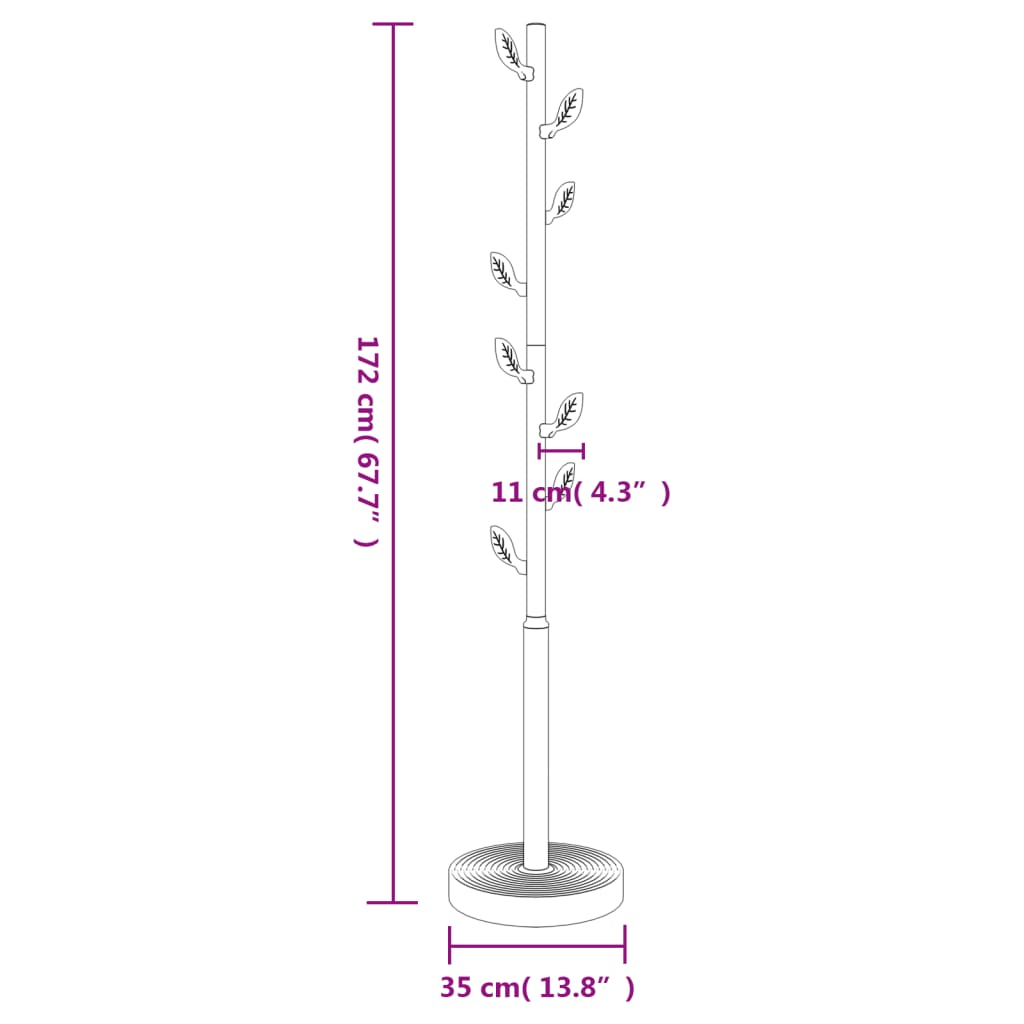 Mēteļu pakaramais, rozā, 172cm, pulverkrāsots dzelzs