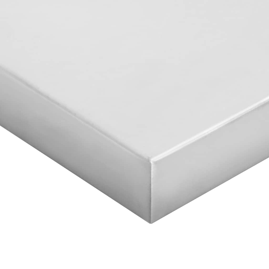 Sienas plaukti, 2 gab., sudraba krāsā, 100x30x3cm, tērauds