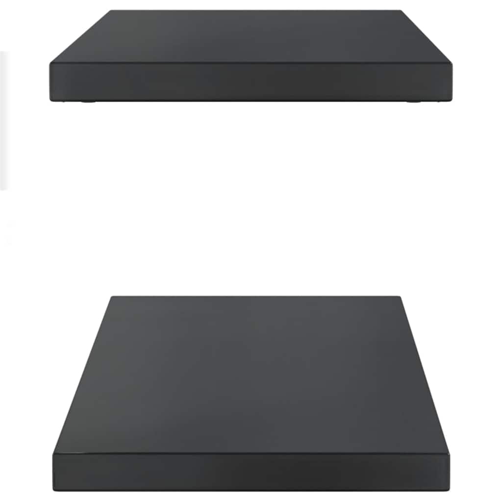 Sienas plaukti, 2 gab., melni, 100x30x3cm, tērauds