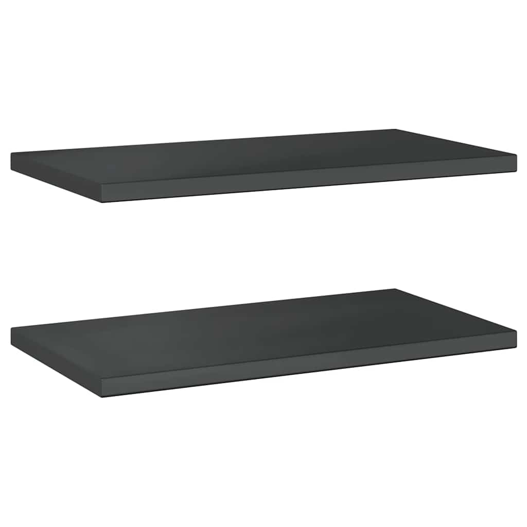 Wall shelves, 2 pcs., black, 75x40x3cm, steel
