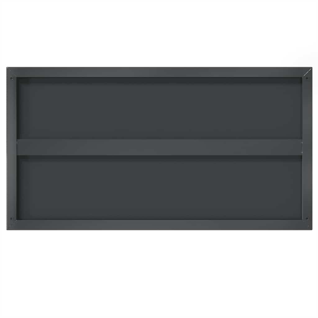 Wall shelves, 2 pcs., black, 75x40x3cm, steel