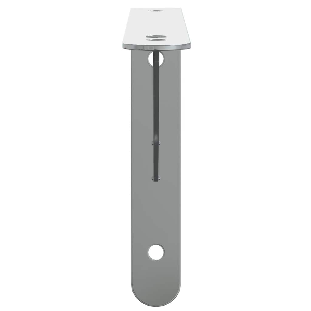 Shelf brackets, 4 pcs., silver, 23.5x2.5x15.5cm, steel