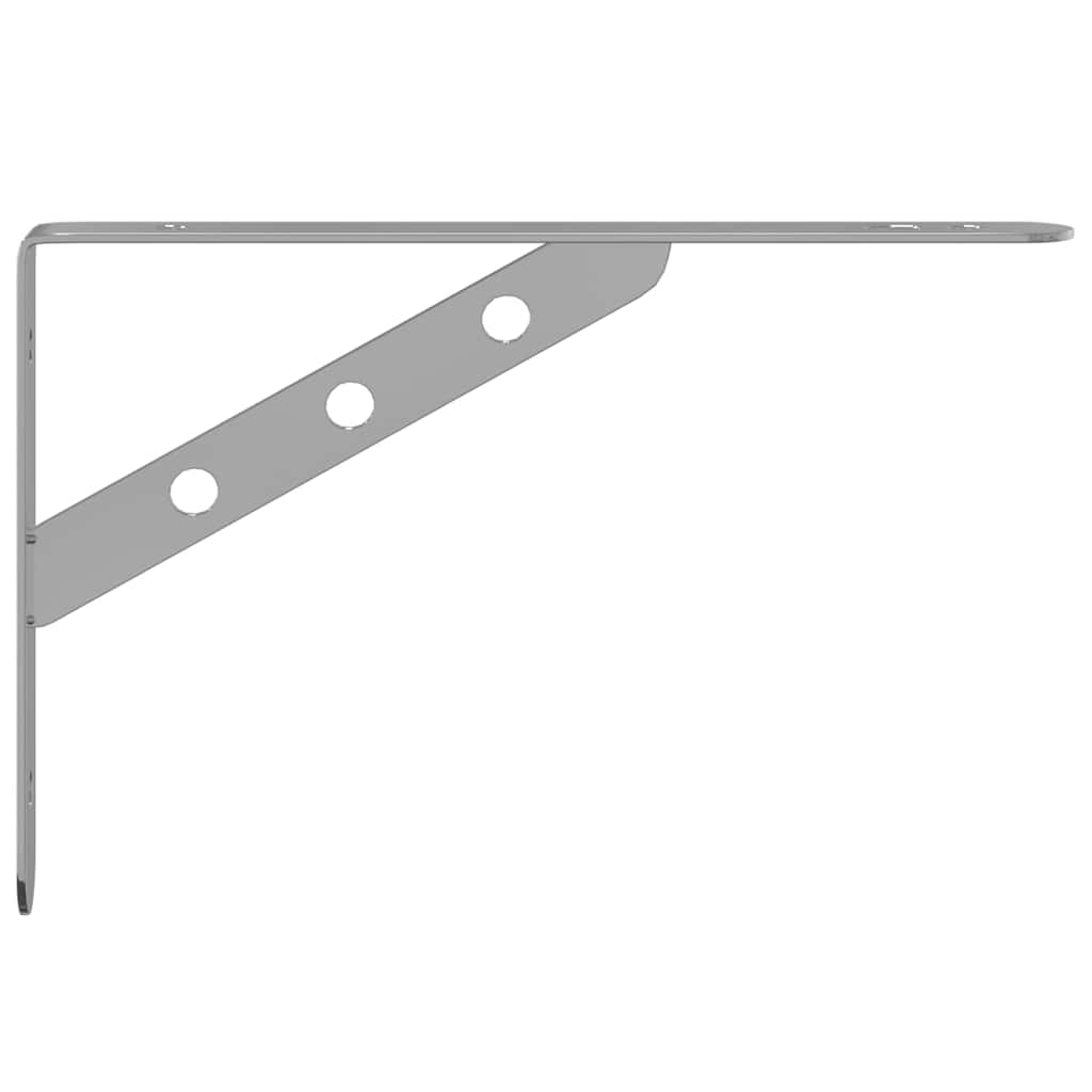 Shelf brackets, 4 pcs., silver, 23.5x2.5x15.5cm, steel