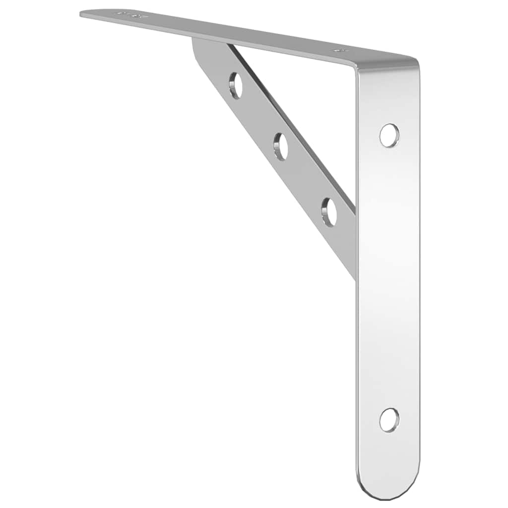 Shelf brackets, 4 pcs., silver, 23.5x2.5x15.5cm, steel