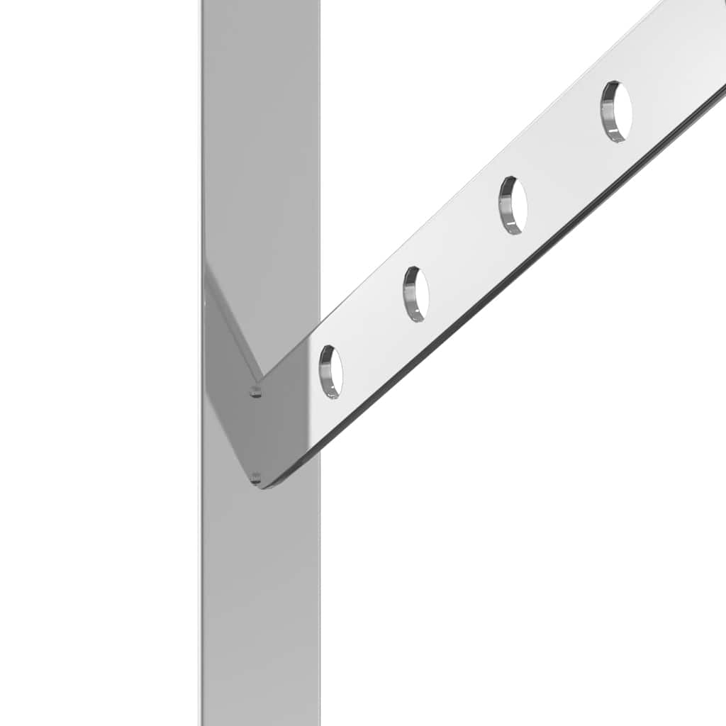 Shelf brackets, 4 pcs., silver, 23.5x2.5x15.5cm, steel