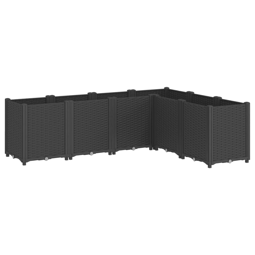Sodo lovelis, juodos spalvos, 160x120x53cm, PP