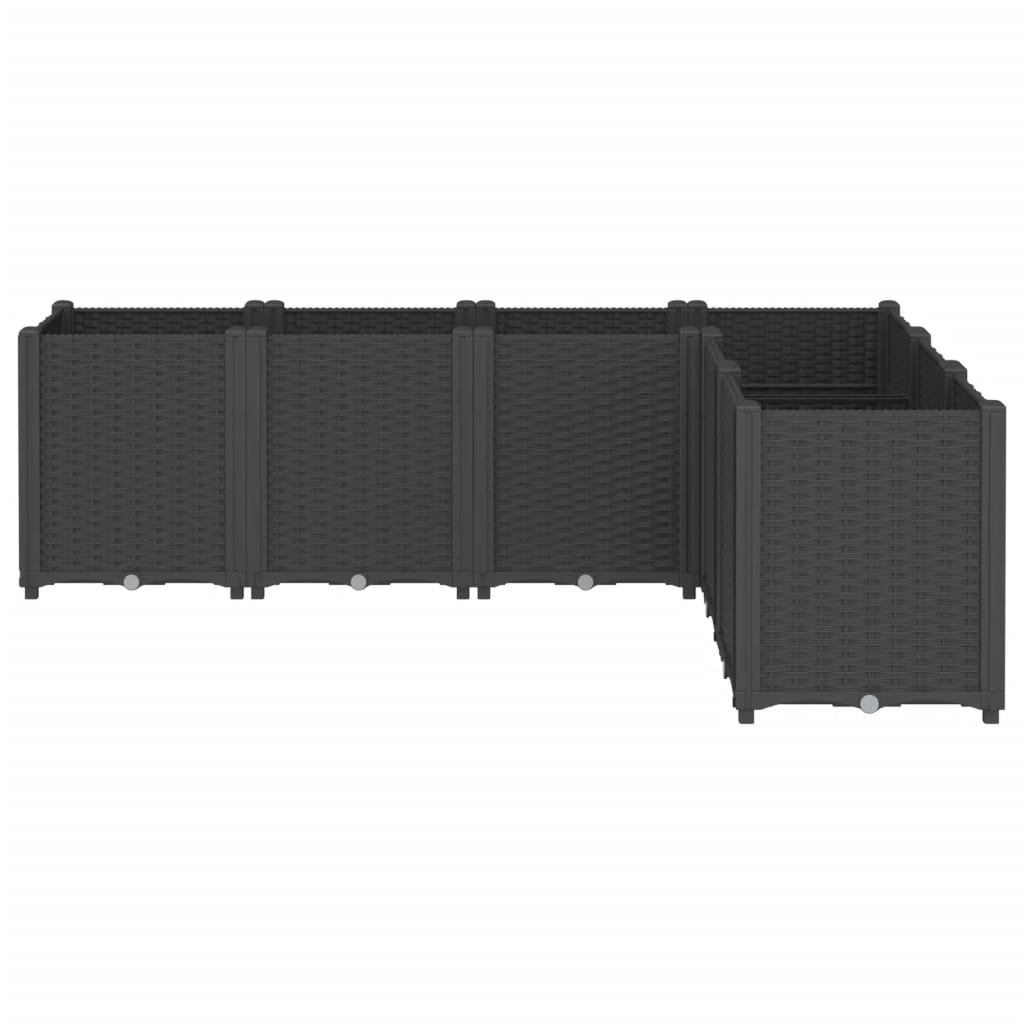 Sodo lovelis, juodos spalvos, 160x120x53cm, PP