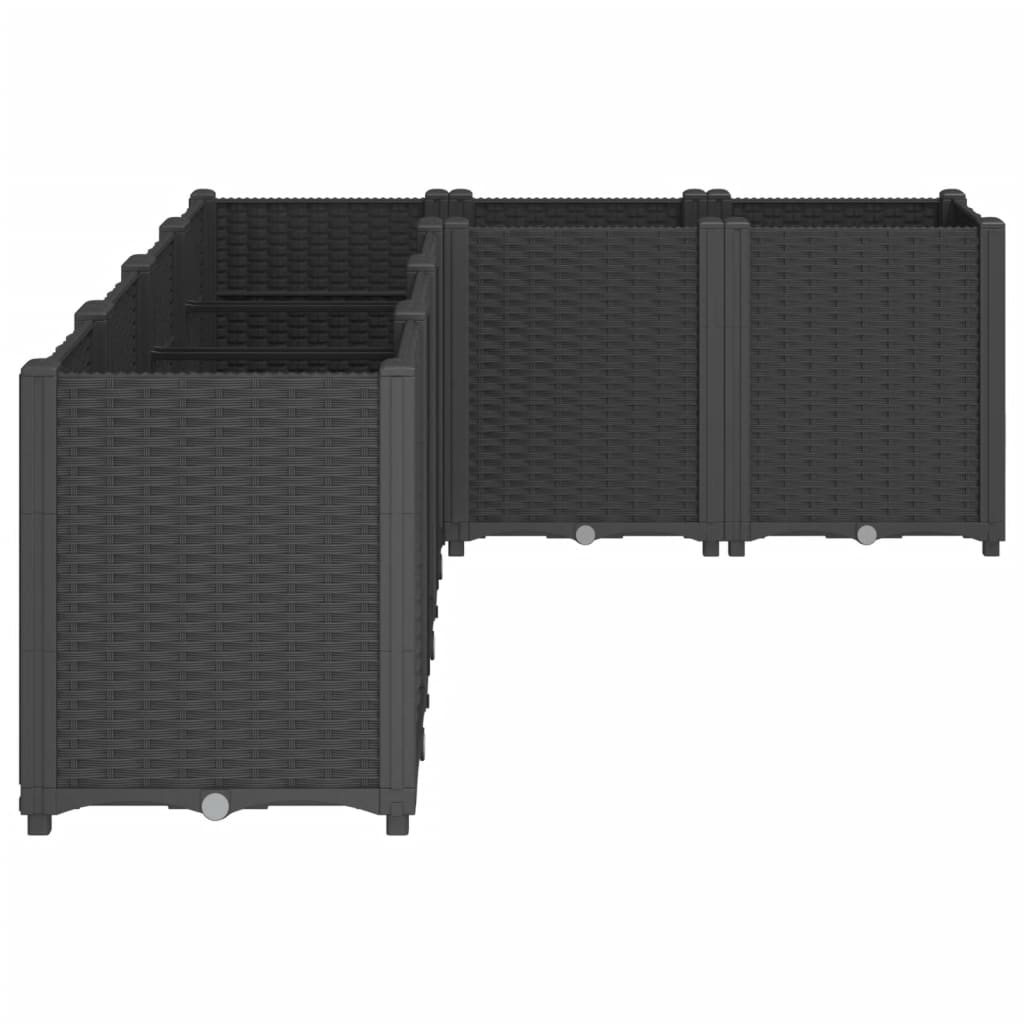 Sodo lovelis, juodos spalvos, 160x120x53cm, PP