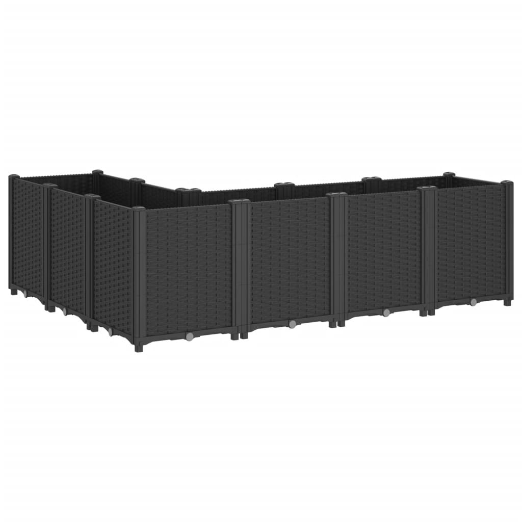 Sodo lovelis, juodos spalvos, 160x120x53cm, PP