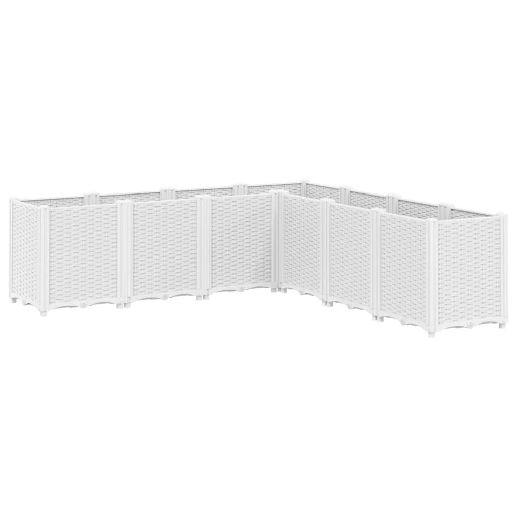 Sodo lovelis, baltos spalvos, 160x160x53cm, PP