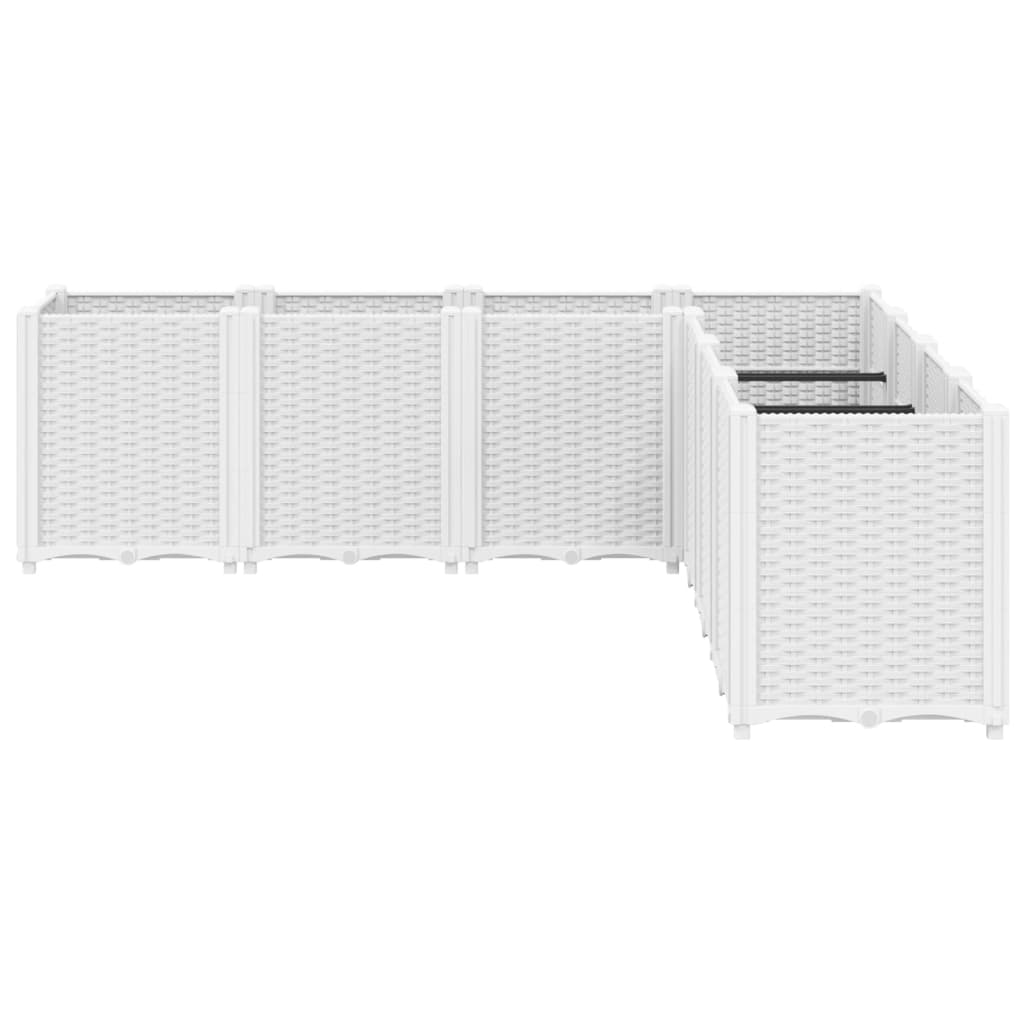 Sodo lovelis, baltos spalvos, 160x160x53cm, PP