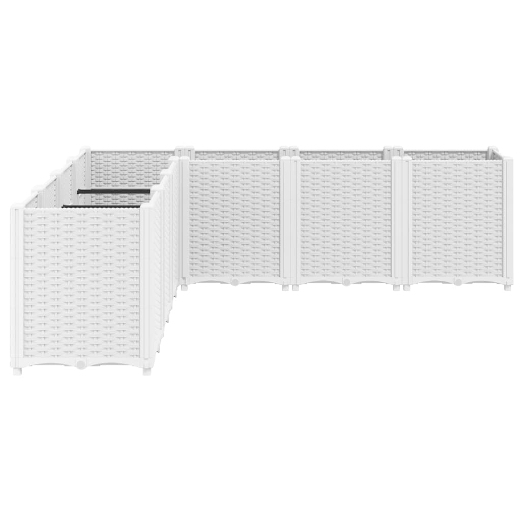 Sodo lovelis, baltos spalvos, 160x160x53cm, PP