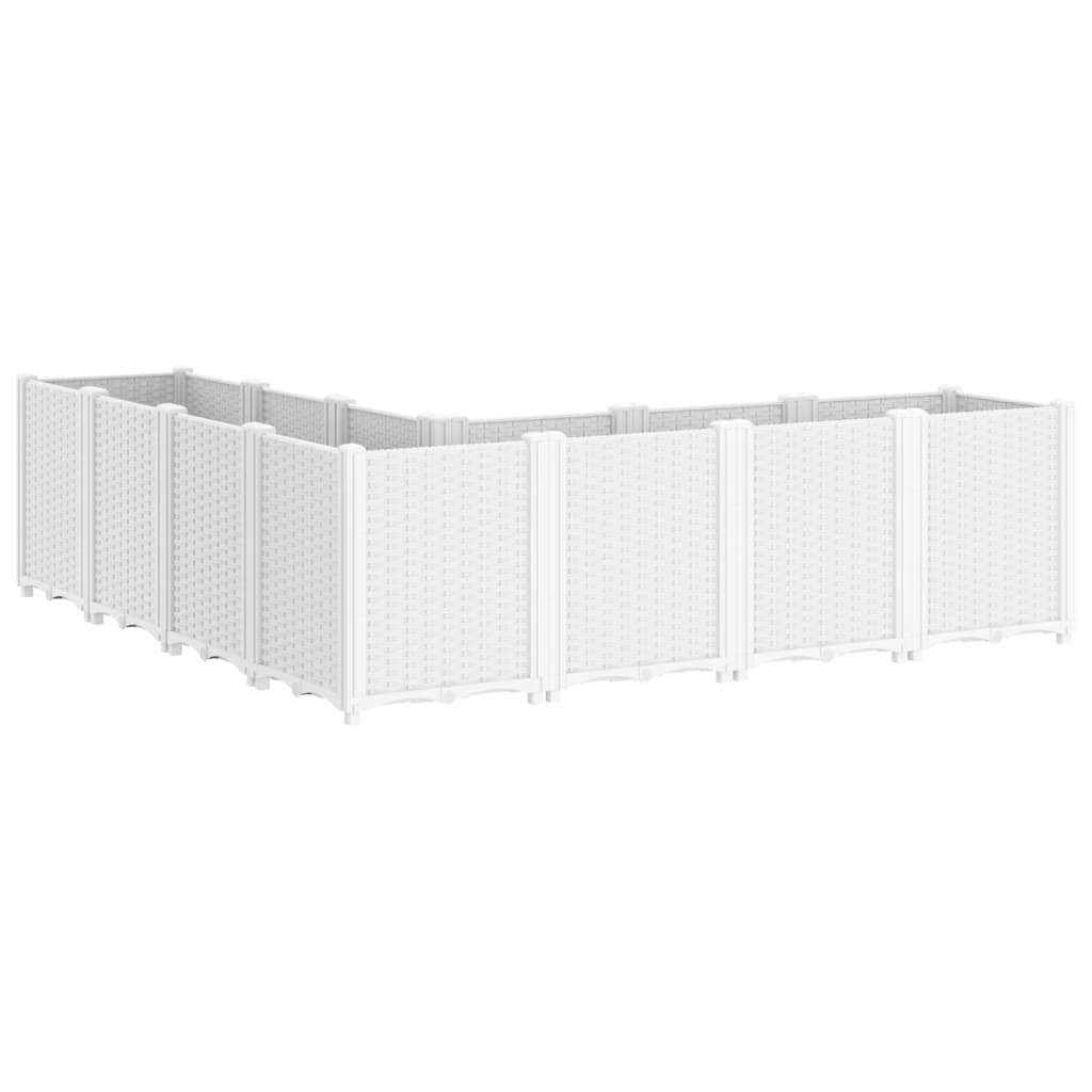 Sodo lovelis, baltos spalvos, 160x160x53cm, PP