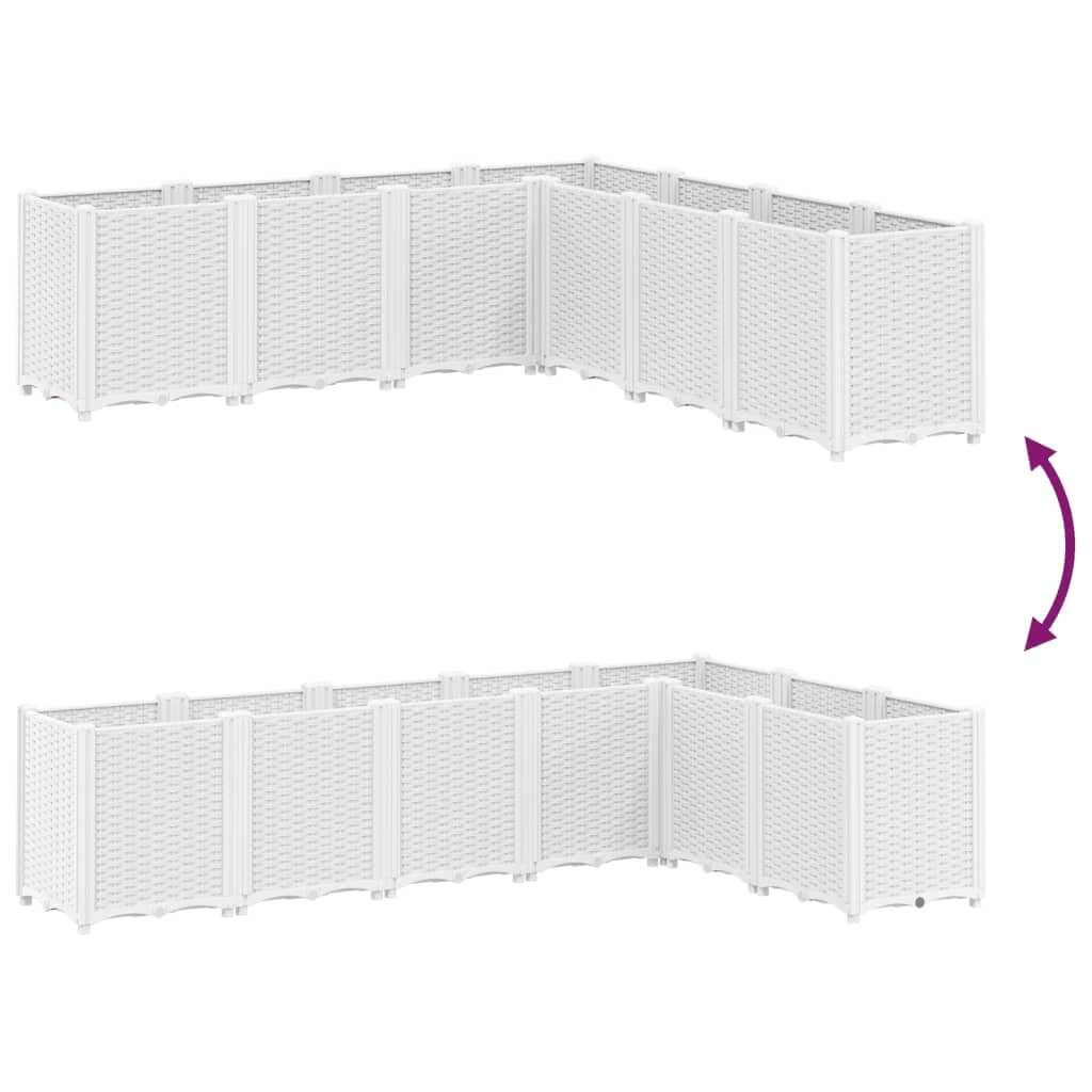 Sodo lovelis, baltos spalvos, 160x160x53cm, PP