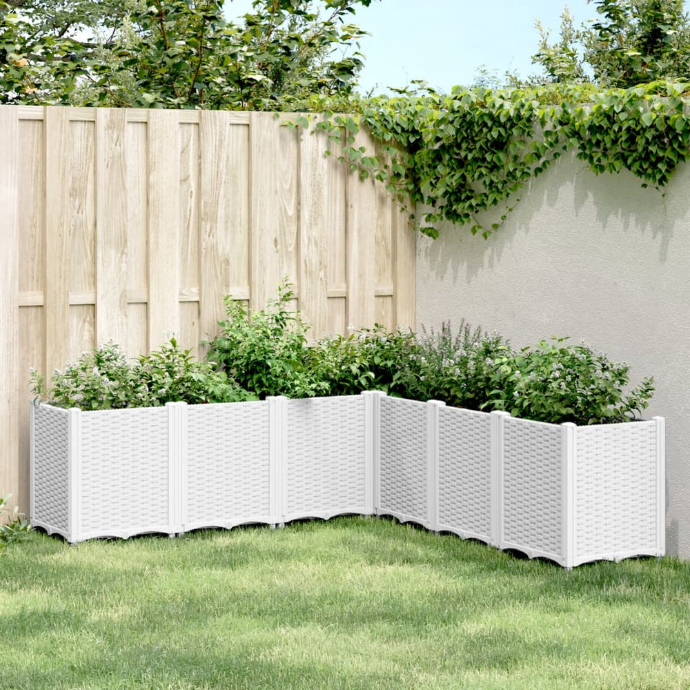 Sodo lovelis, baltos spalvos, 160x160x53cm, PP