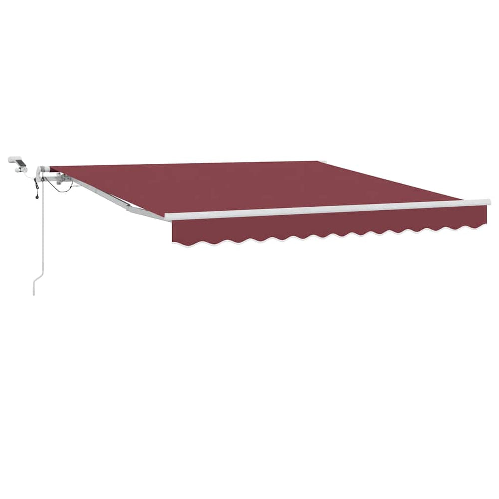 Automatinė ištraukiama markizė su LED, bordo spalvos, 300x250cm