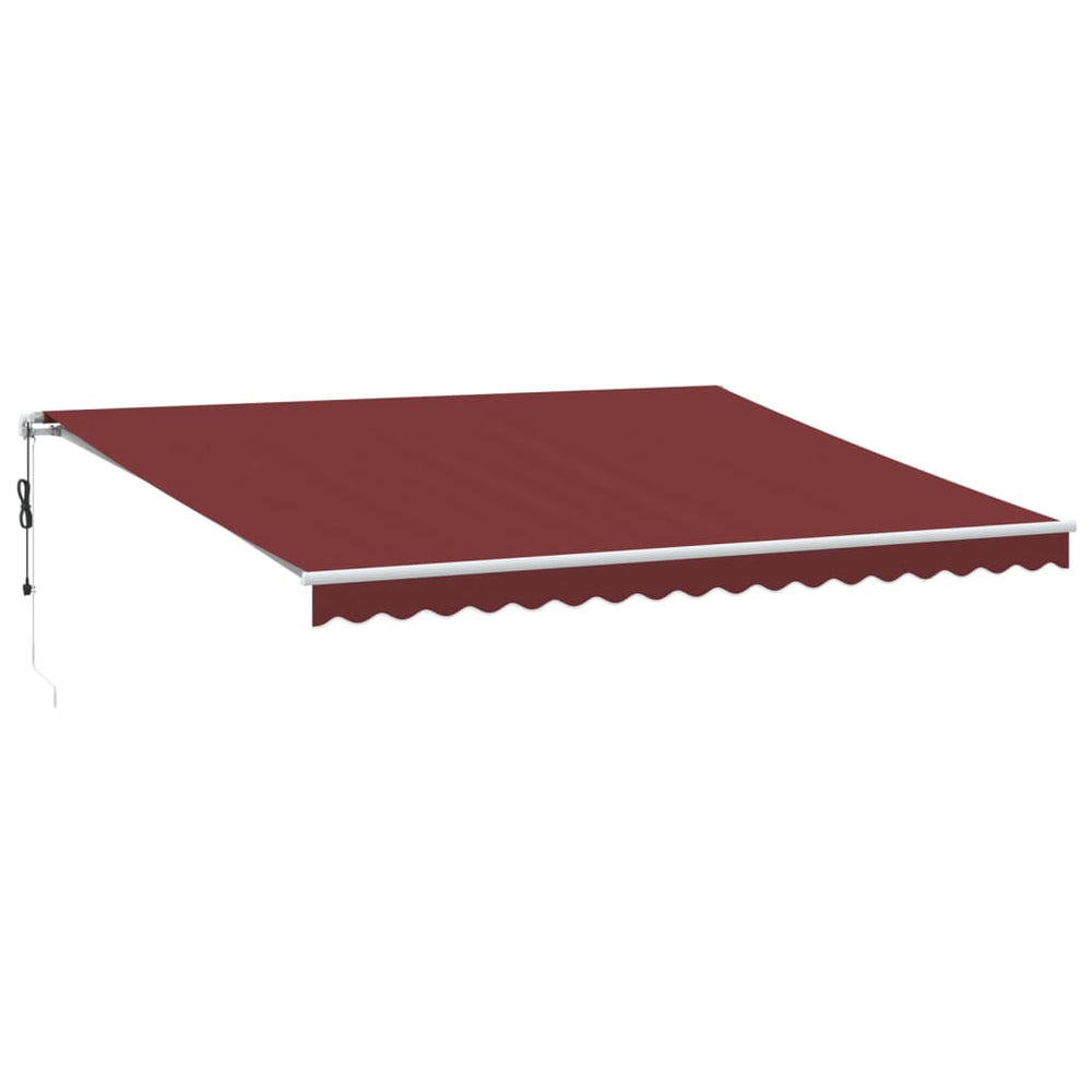 Automatic retractable awning, burgundy, 450x350cm